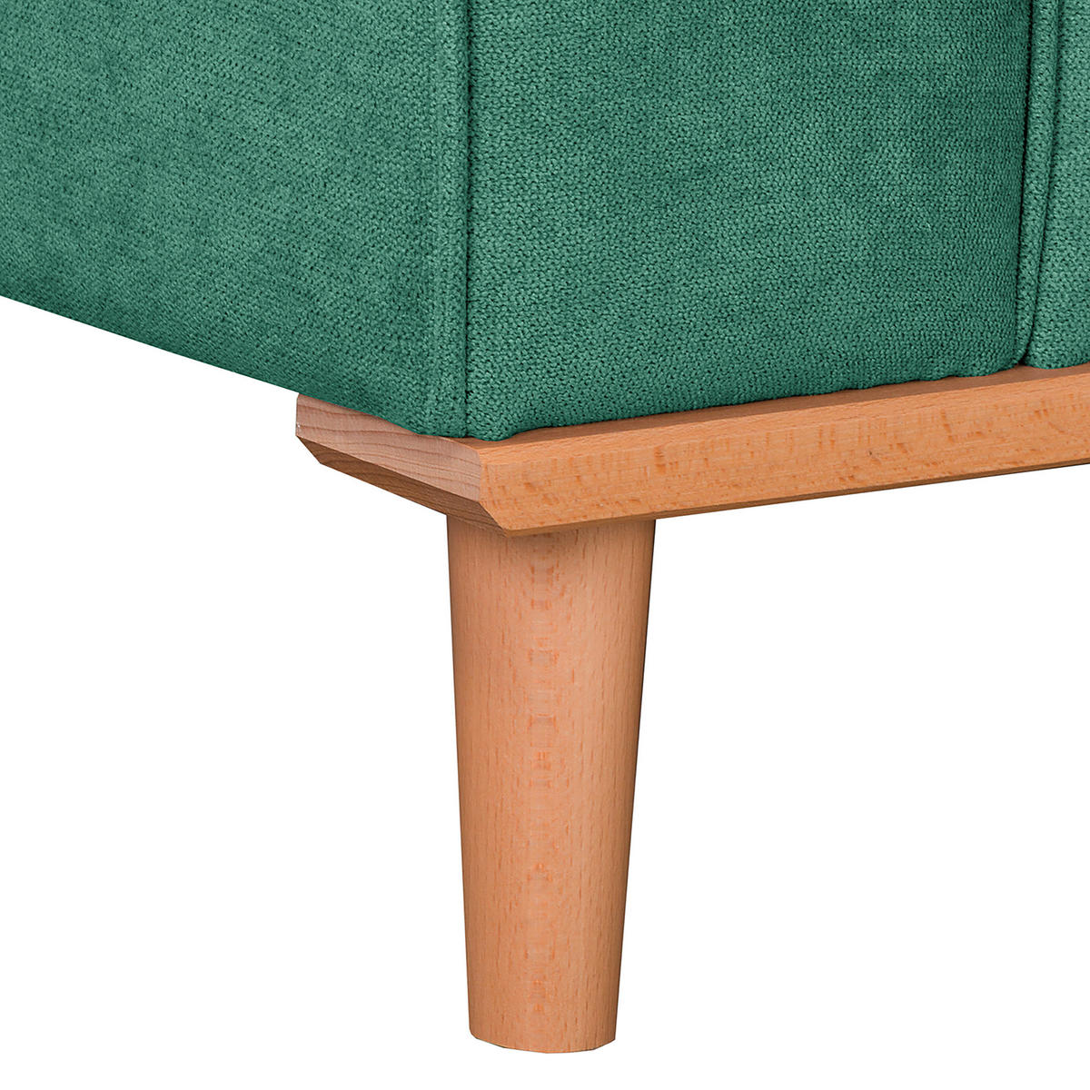 ECKSOFA in Mikrofaser Mintgrün  - Wengefarben/Mintgrün, Design, Holz/Textil (230/150cm) - Livetastic