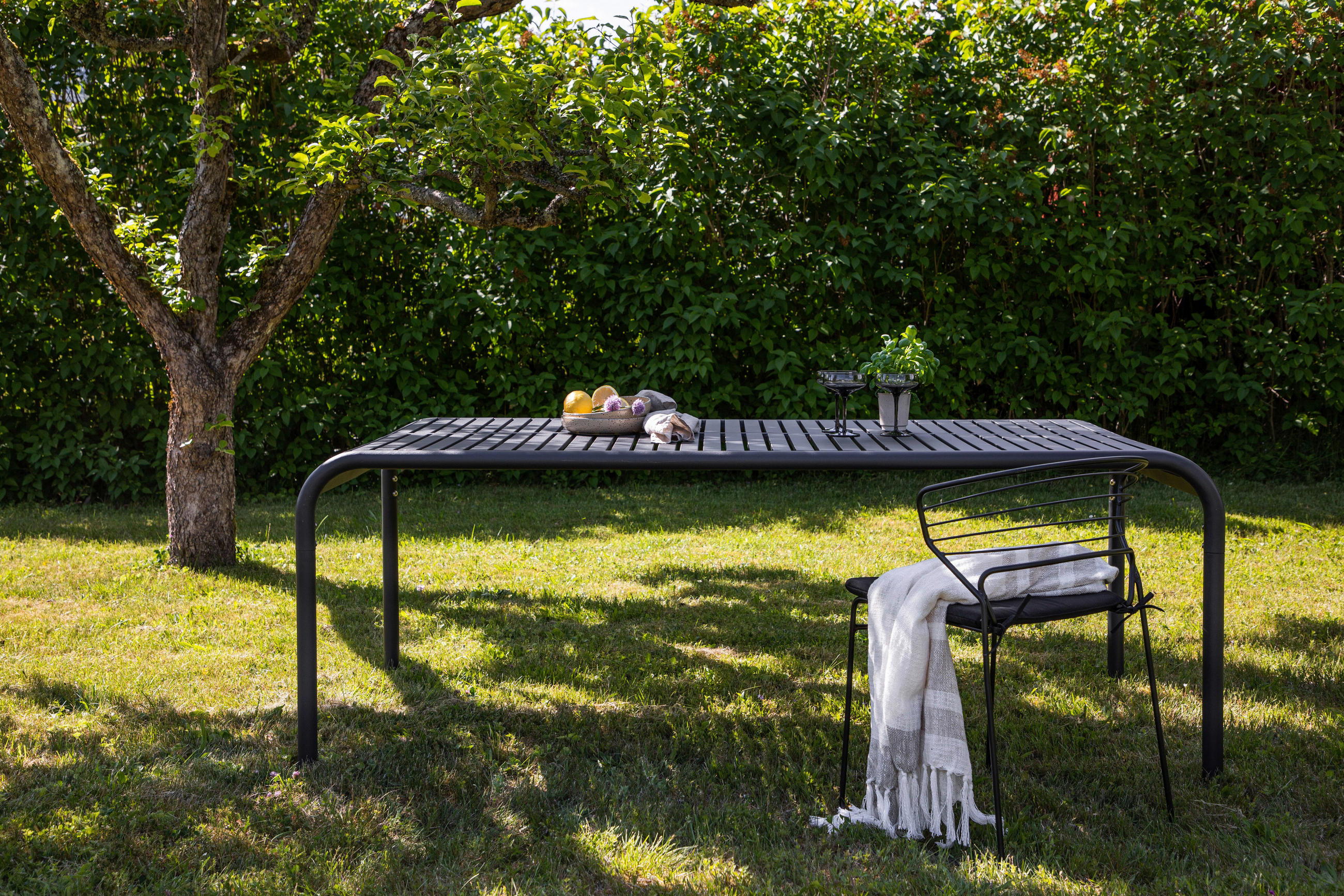 GARTENTISCH Metall Anthrazit rechteckig  - Anthrazit, Basics, Metall (200/100/75cm) - Gardenson