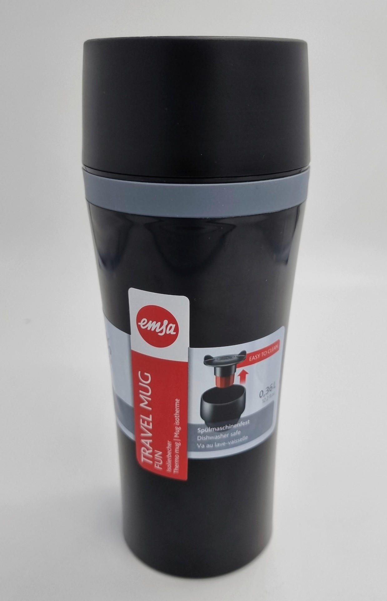 UNIVERZÁLIS PALACK  - fekete, Basics, műanyag (0,36l)