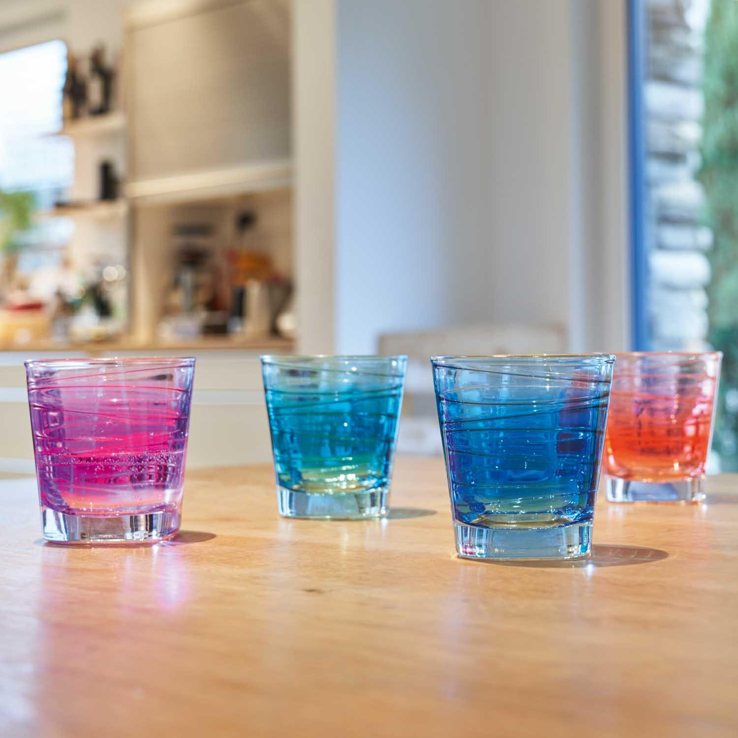 WHISKY-GLÄSERSET 250,00 ml 6-teilig  - Violett, Design, Glas (8,30/9,00/8,30cm) - Leonardo