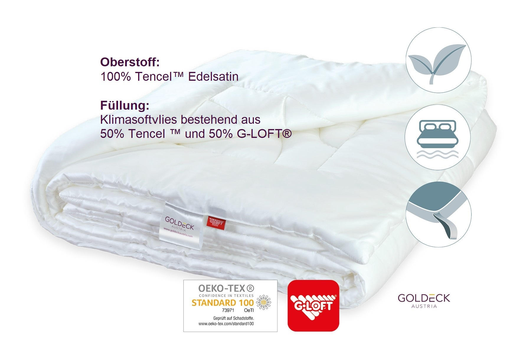 GANZJAHRESDECKE 200/200 cm - Champagner, Basics, Naturmaterialien/Kunststoff (200/200cm) - Goldeck Austria