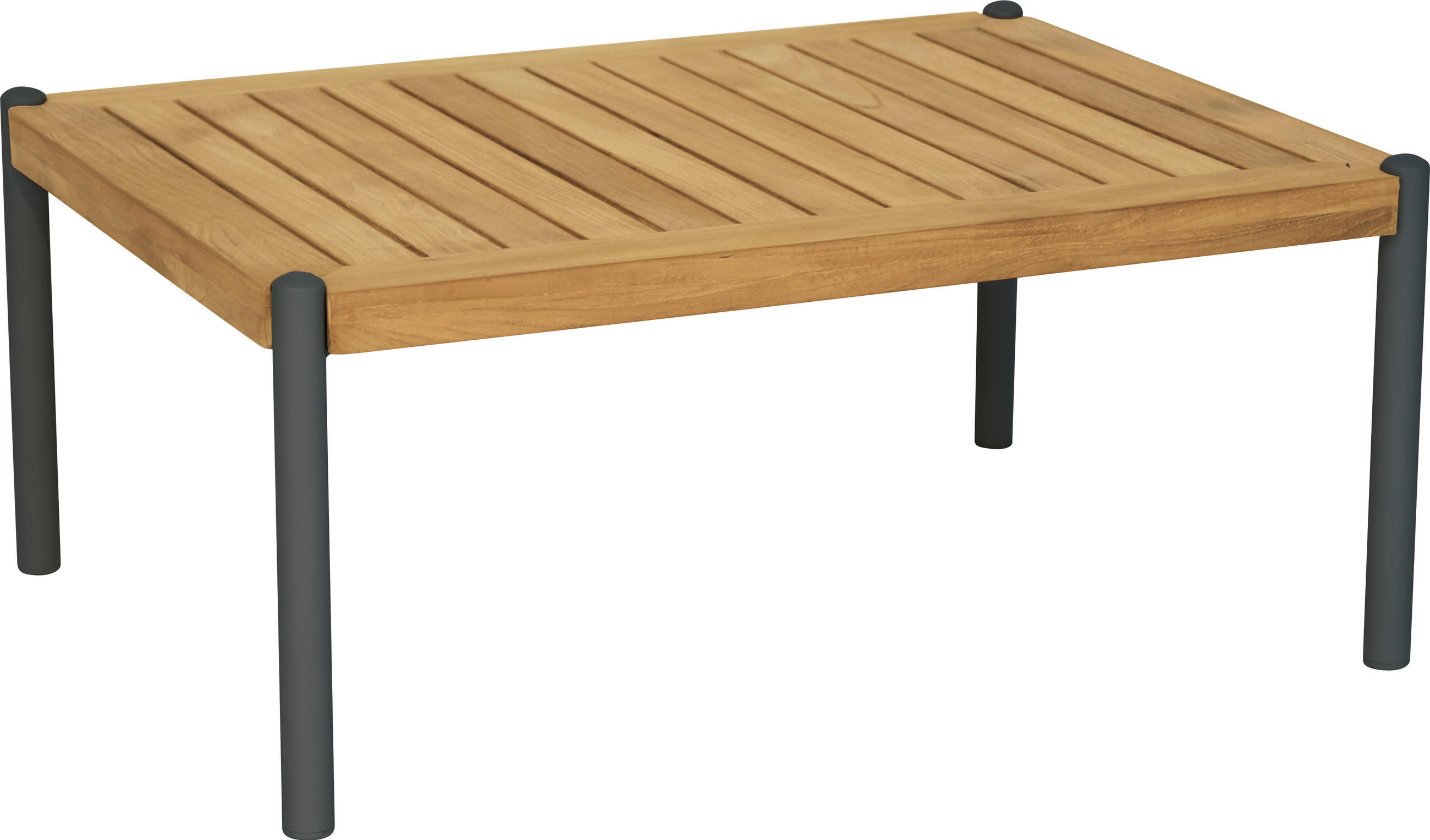 GARTENBEISTELLTISCH 80/60/35 cm Holz, Metall  - Anthrazit/Teakfarben, Basics, Holz/Metall (80/60/35cm) - Stern