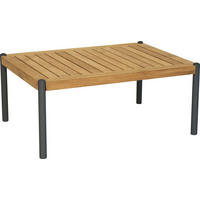 GARTENBEISTELLTISCH 80/60/35 cm Holz, Metall  - Anthrazit/Teakfarben, Basics, Holz/Metall (80/60/35cm) - Stern