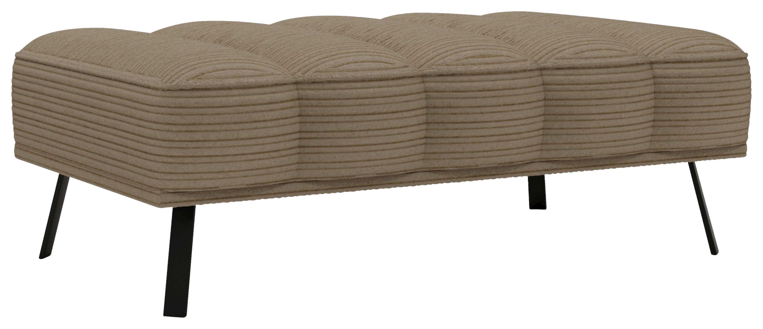 HOCKER Batyline®, Cord Braun  - Schwarz/Braun, Design, Textil/Metall (131/49/77cm) - Lomoco