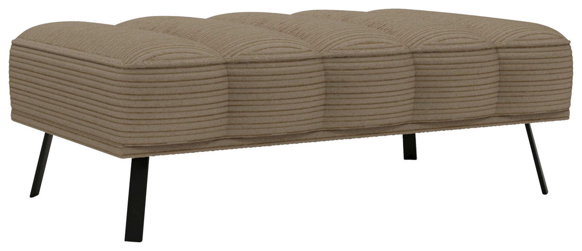 HOCKER Batyline®, Cord Braun  - Schwarz/Braun, Design, Textil/Metall (131/49/77cm) - Lomoco