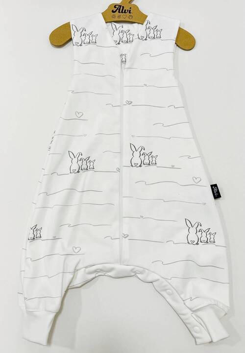 BABYSCHLAFSACK    80   - Dunkelgrau/Hellgrau, Basics, Textil (80null) - Alvi