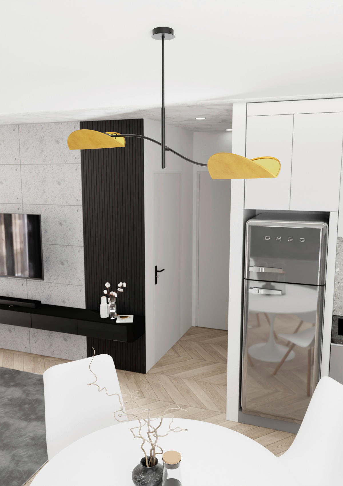 DECKENLEUCHTE  105/18/54 cm    - Schwarz, LIFESTYLE, Metall (105/18/54cm)