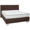 BOXSPRINGBETT 180/200 cm  in Dunkelbraun  - Chromfarben/Dunkelbraun, KONVENTIONELL, Textil (180/200cm) - Dieter Knoll