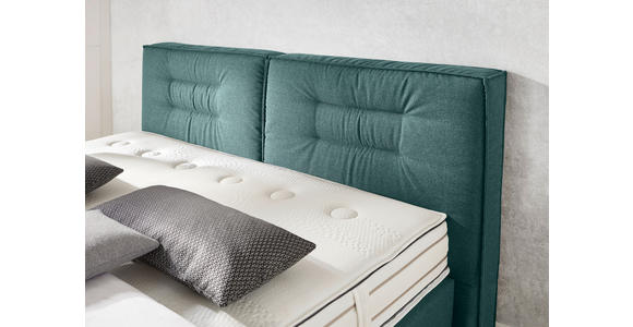 BOXSPRINGBETT 160/200 cm  in Petrol  - Chromfarben/Petrol, KONVENTIONELL, Textil (160/200cm) - Dieter Knoll