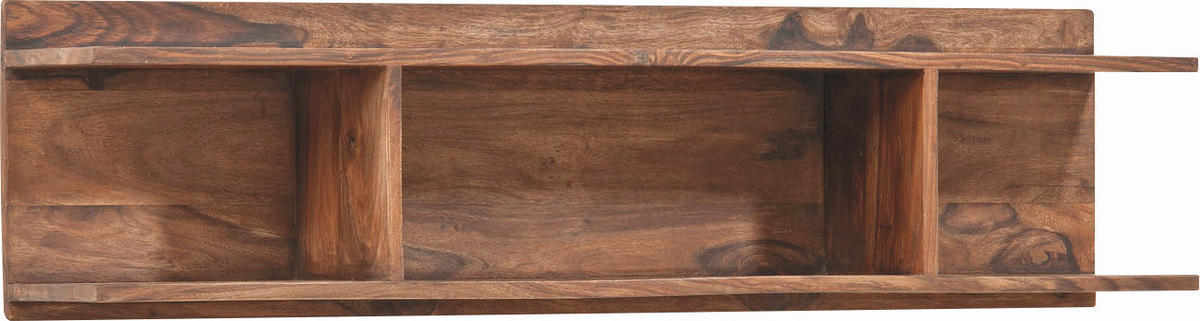 NÁSTĚNNÝ REGÁL, barvy sheesham - barvy sheesham, Lifestyle, dřevo (120/30/21cm) - Landscape