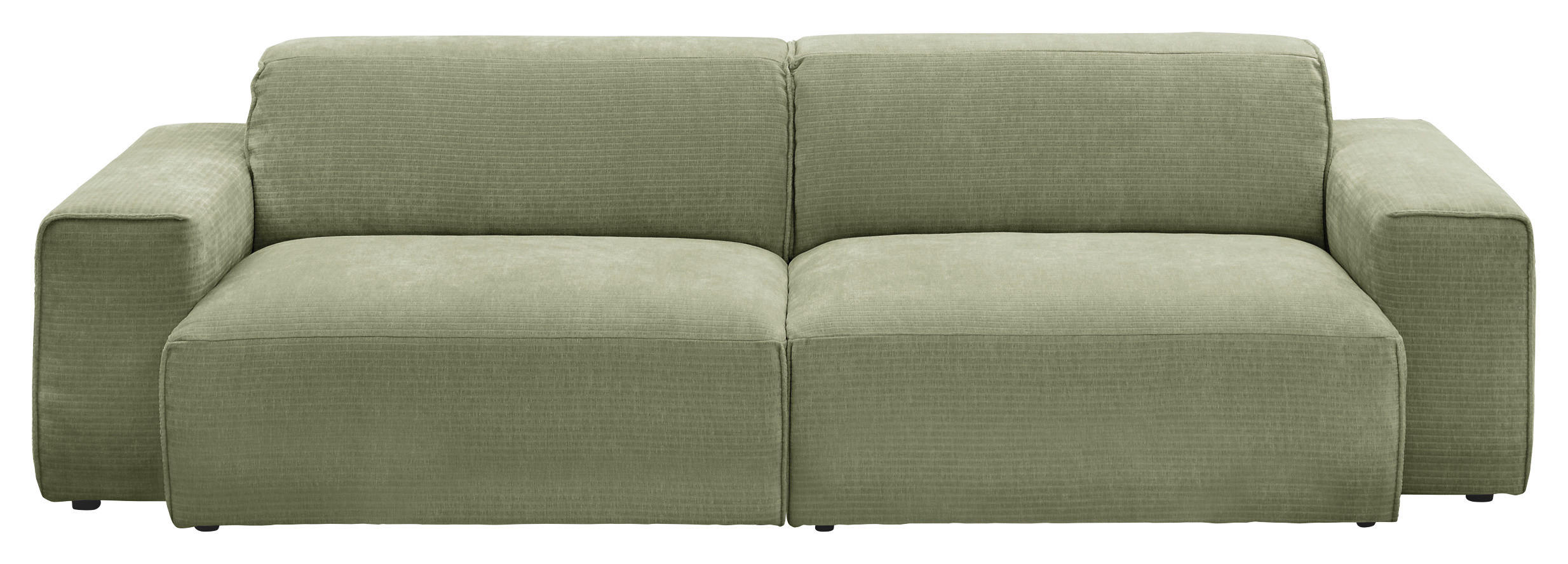 BIGSOFA Chenille Grün  - Schwarz/Grün, Design, Kunststoff/Textil (238/71/101cm) - Pure Home Lifestyle