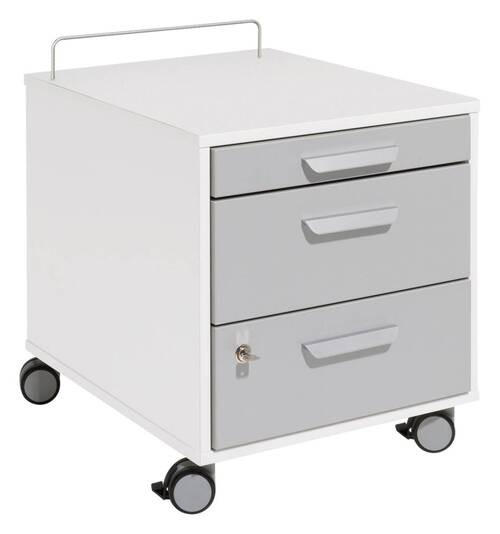GÖRGŐS KONTÉNER - ezüst/fehér, Design, műanyag/faalapú anyag (44,4/49/54,2/54,7cm) - Paidi