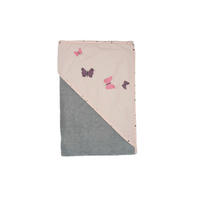 KAPUZENBADETUCH 100/100 cm    - Rosa/Grau, Basics, Textil (100/100cm) - Bebe's Collection
