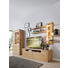 WOHNWAND Wildeiche massiv Eichefarben - Eichefarben/Schwarz, Design, Glas/Holz (355/198/54cm) - Valnatura WOHNWAND Wildeiche massiv Eichefarben - Eichefarben/Schwarz, Design, Glas/Holz (355/198/54cm) - Valnatura
