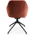 ARMLEHNSTUHL  in Aluminium Velours  - Rot/Schwarz, Design, Textil/Metall (58/81,5-84,5/60cm) - Johann Jakob