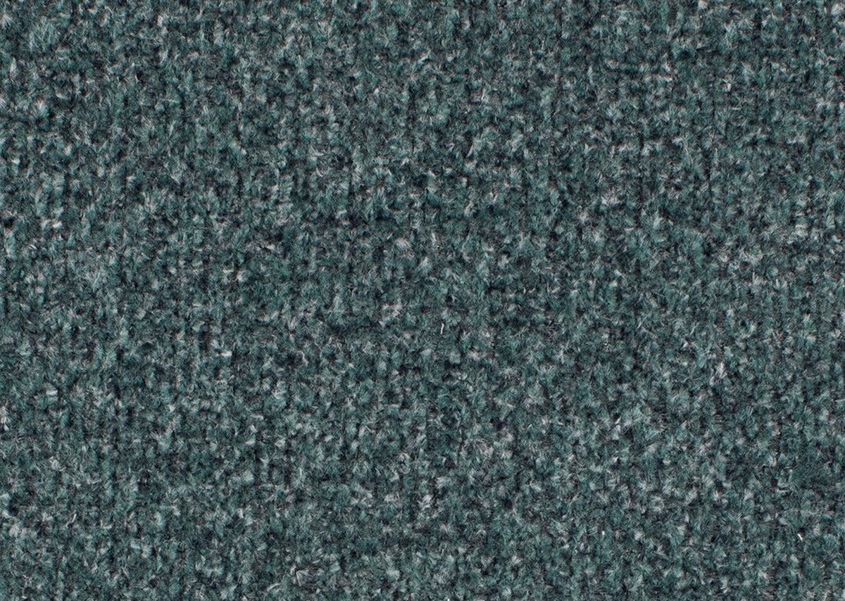 ECKSOFA in Chenille Petrol  - Petrol/Schwarz, Design, Textil/Metall (185/256cm) - Stylife