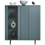 HIGHBOARD Grün  108/120/45 cm  - Schwarz/Grün, Design, Glas/Holzwerkstoff (108/120/45cm) - Johann Jakob