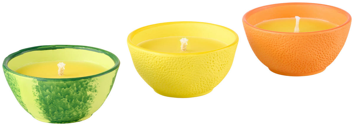 ZITRONELLAKERZE  - Gelb, LIFESTYLE, Naturmaterialien/Keramik (12,50/12,50/6,00cm)