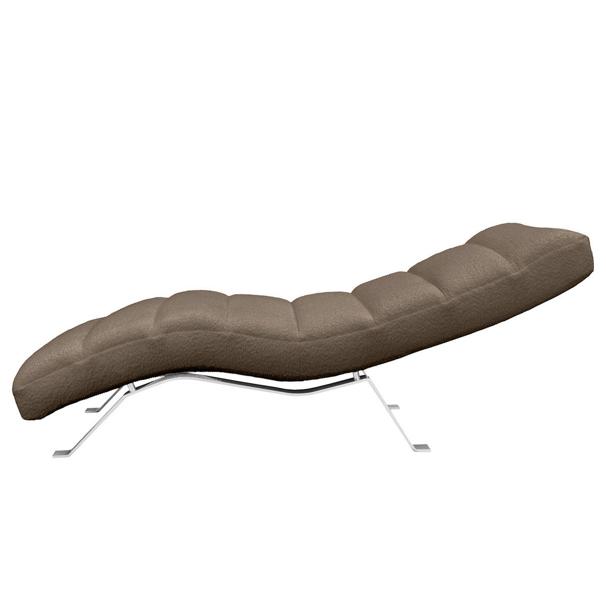 RELAXLIEGE in Bouclé Braun  - Silberfarben/Braun, Design, Textil/Metall (65/65-95/171cm) - Livetastic