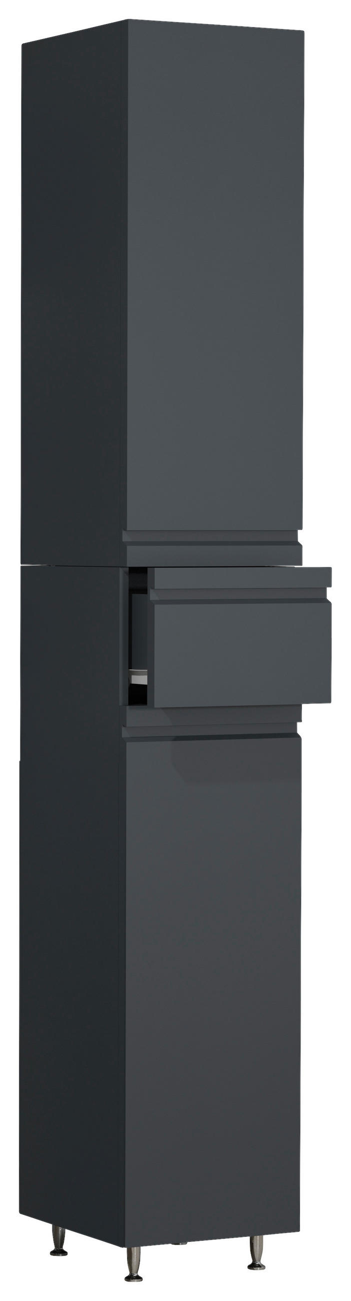 HÖGSKÅP  - svart/antracit, Modern, trämaterial/plast (30/180/31,6cm) - MID.YOU