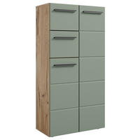 MIDISCHRANK 60/120/31 cm  - Schilfgrün/Eichefarben, Basics, Holzwerkstoff/Kunststoff (60/120/31cm) - MID.YOU
