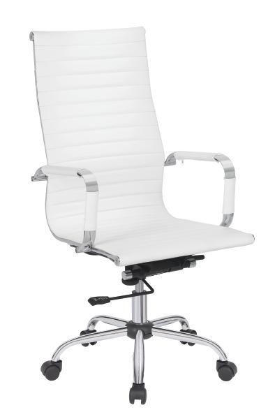 UREDSKA STOLICA  bijela, boje kroma  metal, plastika, tekstil  - bijela/boje kroma, Konvencionalno, metal/tekstil (55,5cm) - Xora