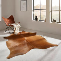 HOVÄDZIA KOŽUŠINA, 160/250 cm, hnedá - hnedá, Basics, koža/kožušina (160/250cm) - Linea Natura