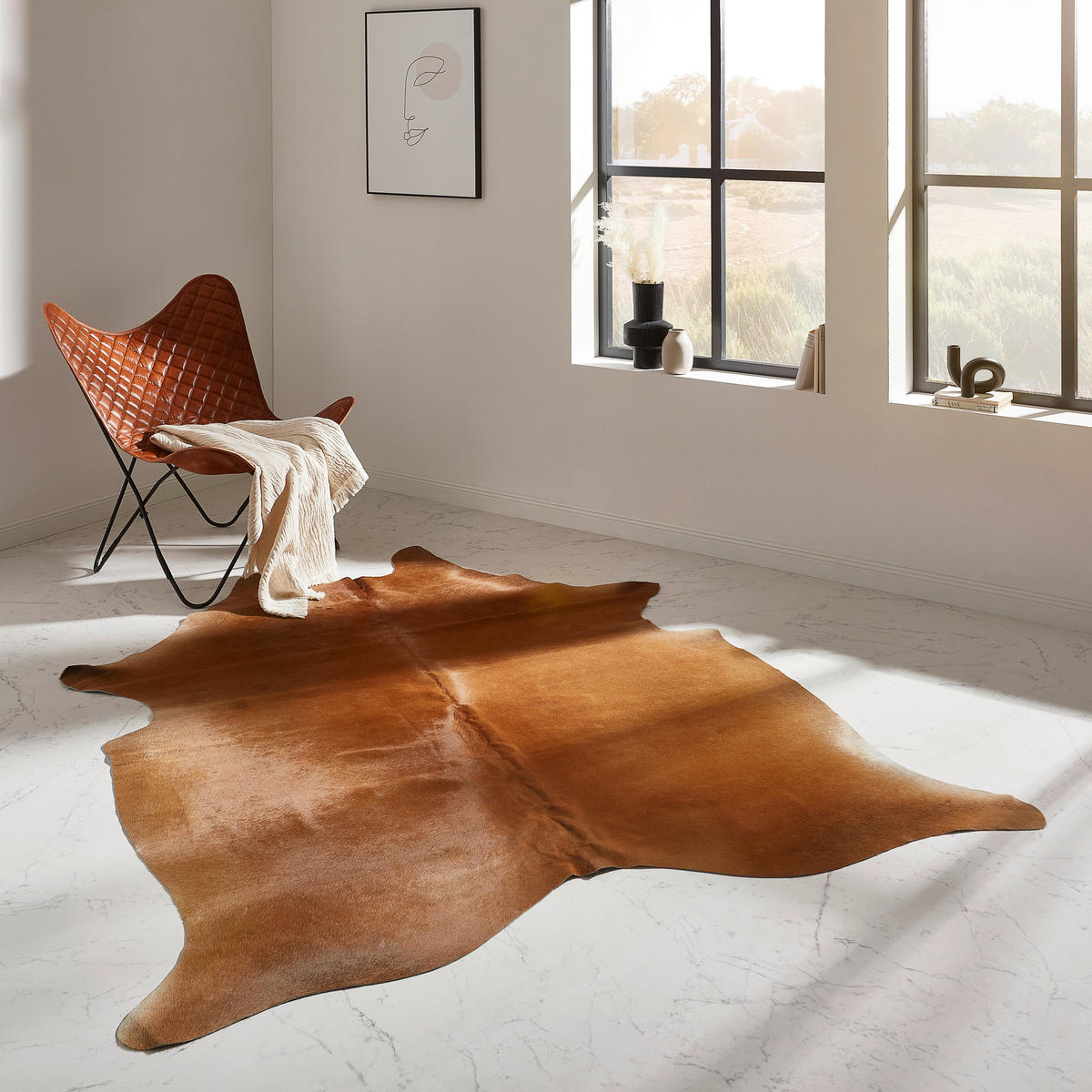 RINDERFELL 160/250 cm Braun  - Braun, Basics, Leder/Fell (160/250cm) - Linea Natura