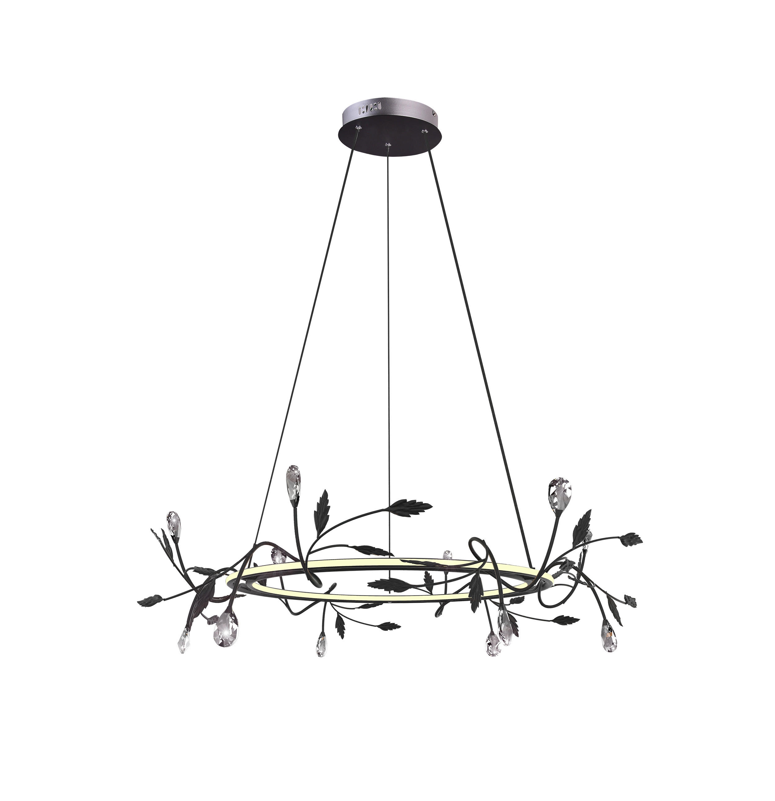LED-PENDELLAMPA Giaros 65/65/120 cm  - svart, Klassisk, metall (65/65/120cm)