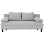 SCHLAFSOFA Lia in Webstoff Hellgrau  - Hellgrau/Schwarz, Design, Textil/Metall (197/84/92,5cm) - Hom`in