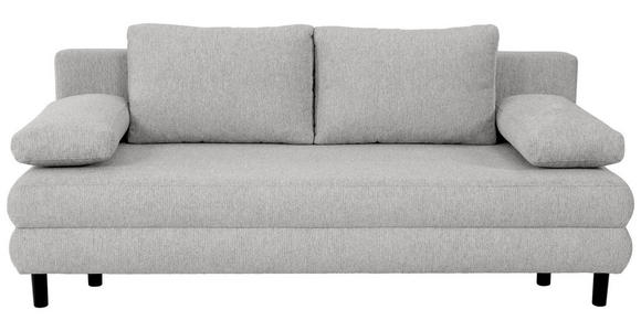 SCHLAFSOFA Lia in Webstoff Hellgrau  - Hellgrau/Schwarz, Design, Textil/Metall (197/84/92,5cm) - Hom`in