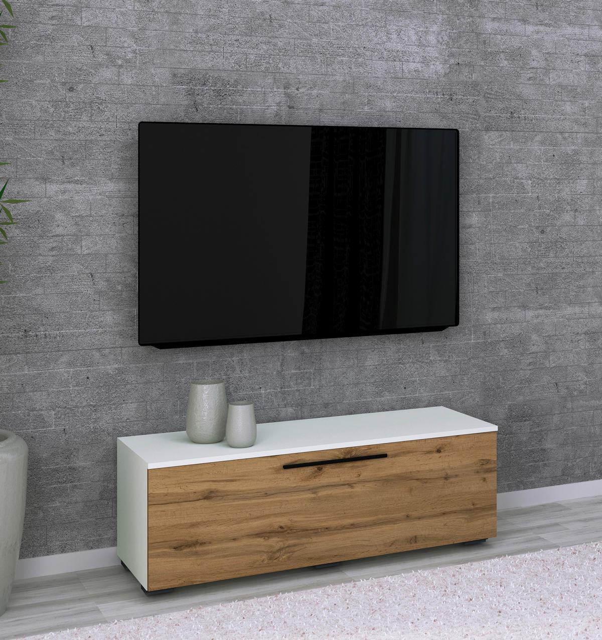 LOWBOARD  in 115/39/40 cm  - Honigeiche/Weiss, Modern, Holzwerkstoff/Kunststoff (115/39/40cm) - MID.YOU