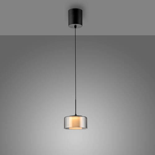 ZÁVESNÉ LED SVIETIDLO, 15/220 cm  - čierna, Design, kov/plast (15/220cm)