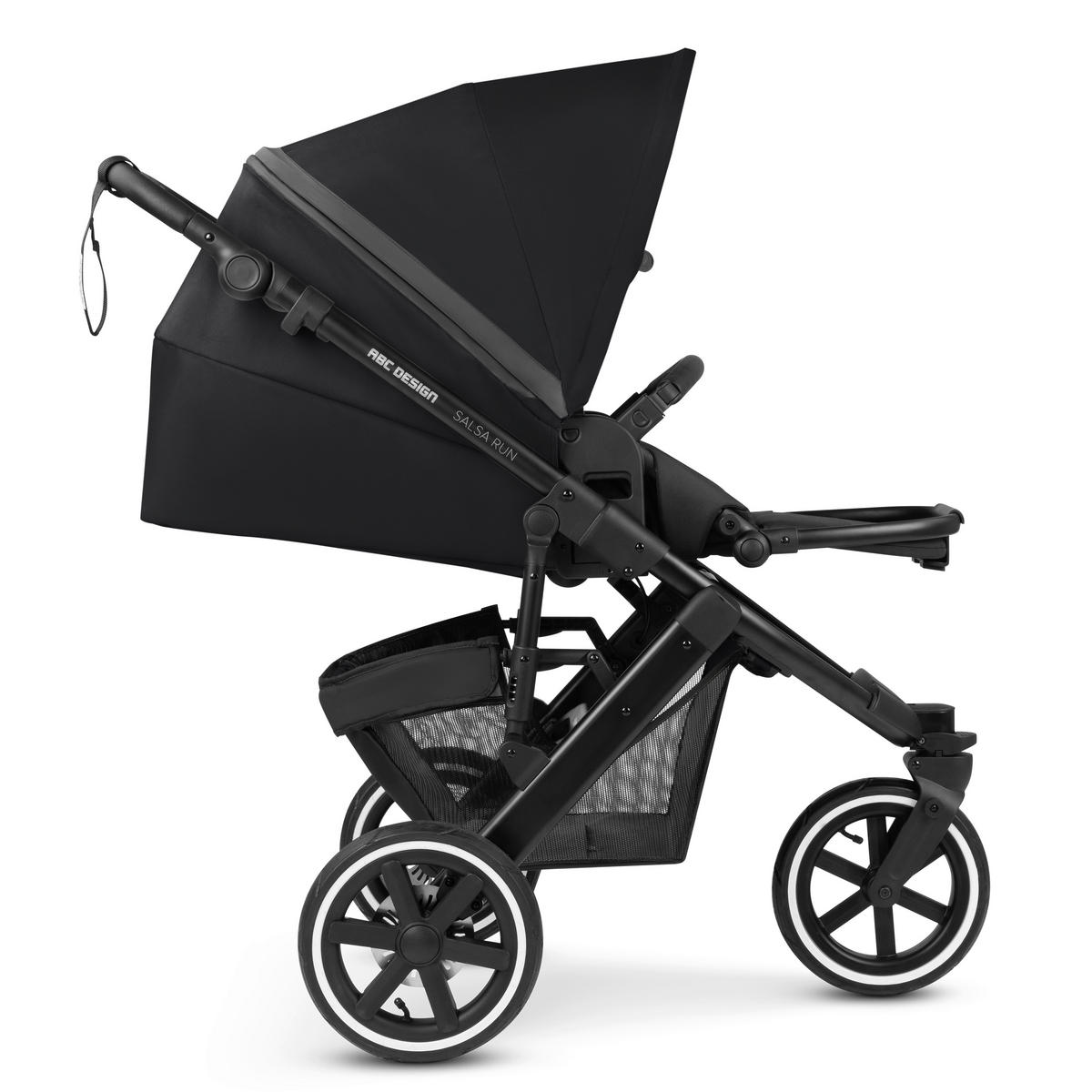 KOMBIKINDERWAGEN  SALSA RUN  INK  - Schwarz, Basics, Textil/Metall (95/63/109cm) - ABC Design