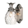 BADEZIMMER-WANDLEUCHTE 22/12,4/16.5 cm   - Nickelfarben, LIFESTYLE, Glas/Metall (22/12,4/16.5cm) - Elstead Lighting