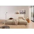 ECKSOFA Naturfarben Webstoff  inkl. Rückenkissen, Bettkasten, Schlaffunktion, Rücken echt, Armteilverstellung, Liegefläche im Originalstoff  - Schwarz/Naturfarben, KONVENTIONELL, Kunststoff/Textil (282/162cm) - Carryhome