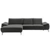 ECKSOFA MR 270 Anthrazit Chenille  - Chromfarben/Anthrazit, Design, Textil/Metall (181/335cm) - Musterring