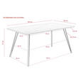 ESSTISCH rechteckig Eichefarben  - Eichefarben/Schwarz, KONVENTIONELL, Holzwerkstoff/Metall (160/90/77cm) - Carryhome