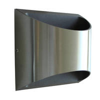 AUßENWANDLEUCHTE SMD   - Edelstahlfarben, Design, Metall (12,3/13,1/7cm)