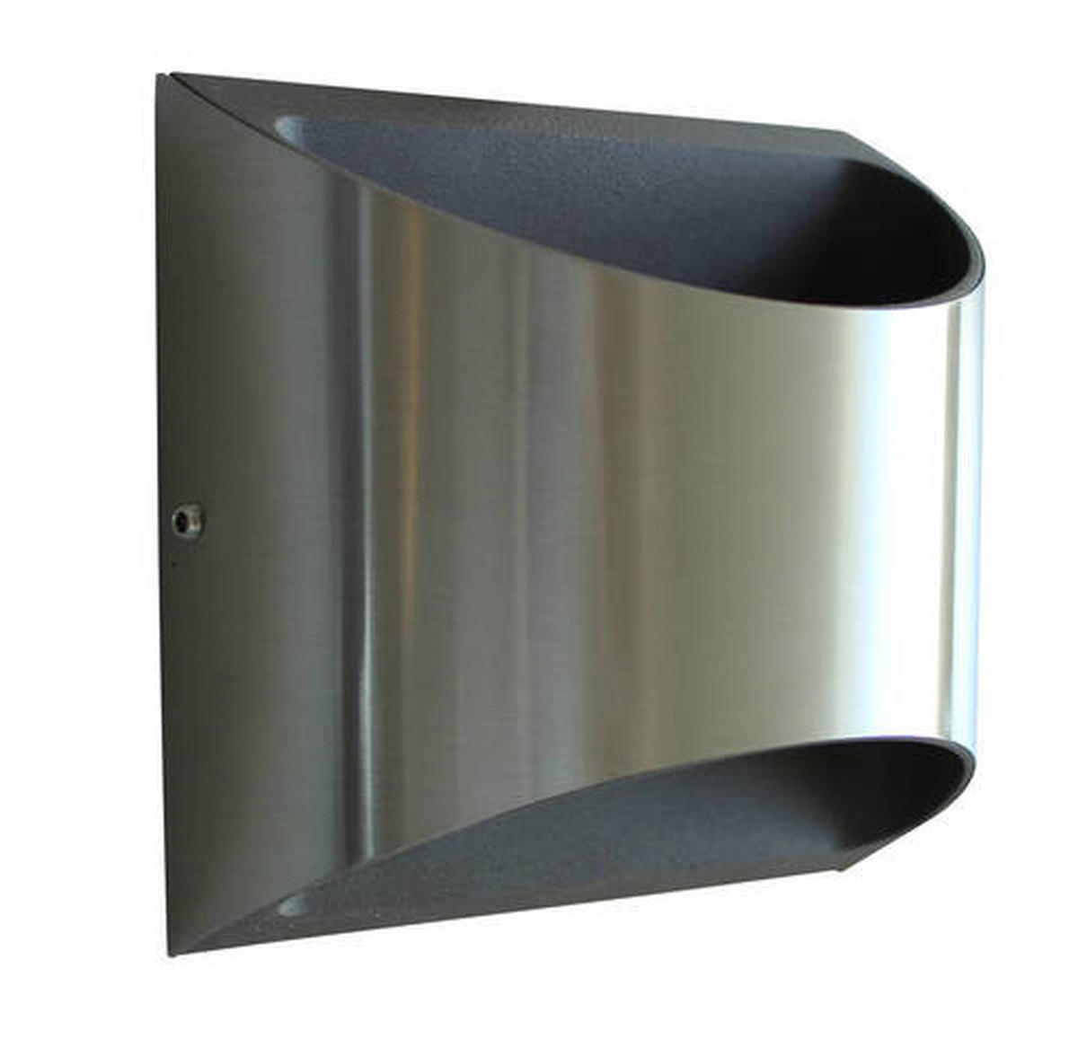 AUßENWANDLEUCHTE SMD   - Edelstahlfarben, Design, Metall (12,3/13,1/7cm)