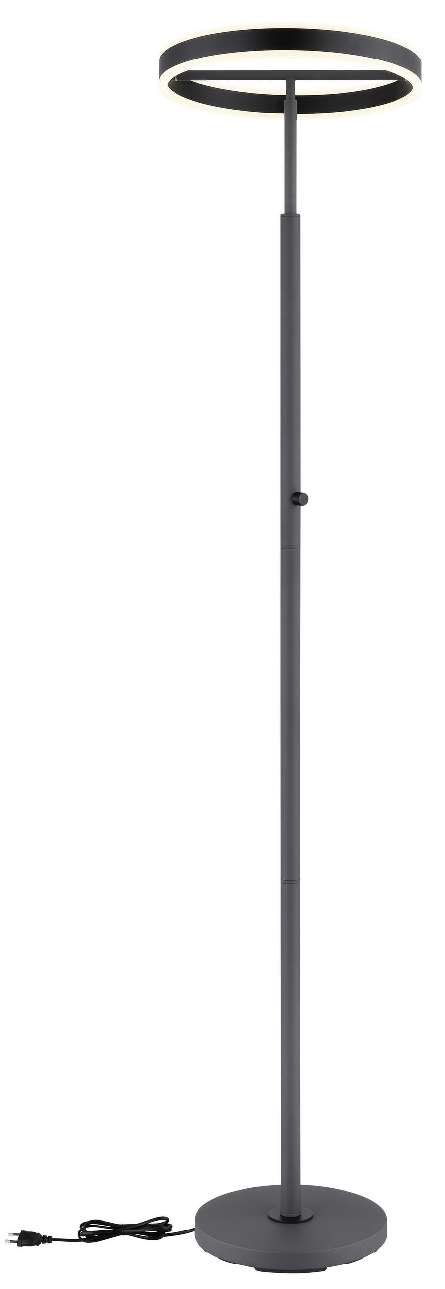 STOJACÍ LED LAMPA, 40/181 cm  - bílá/černá, Design, kov/plast (40/181cm) - Globo