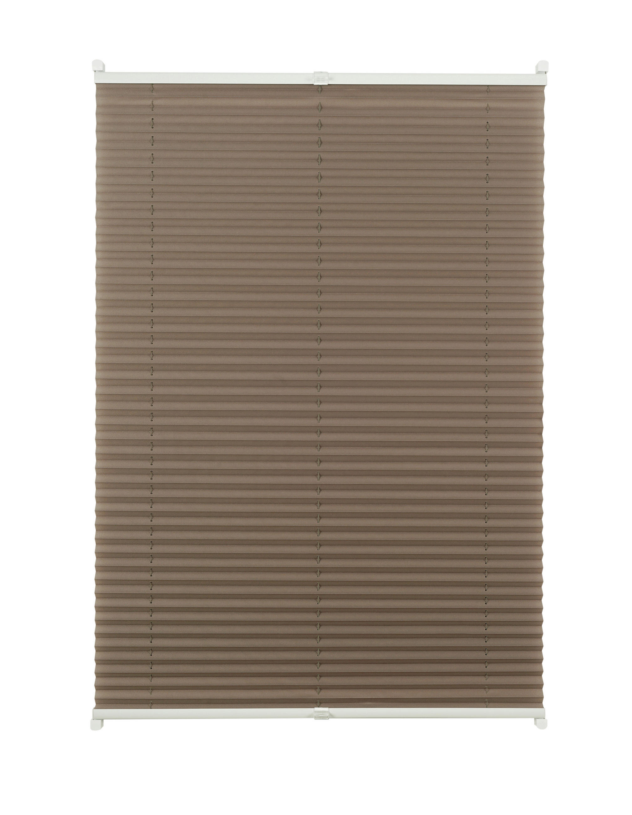 PLISSEE  halbtransparent   100/130 cm   - Taupe, Basics, Textil (100/130cm)