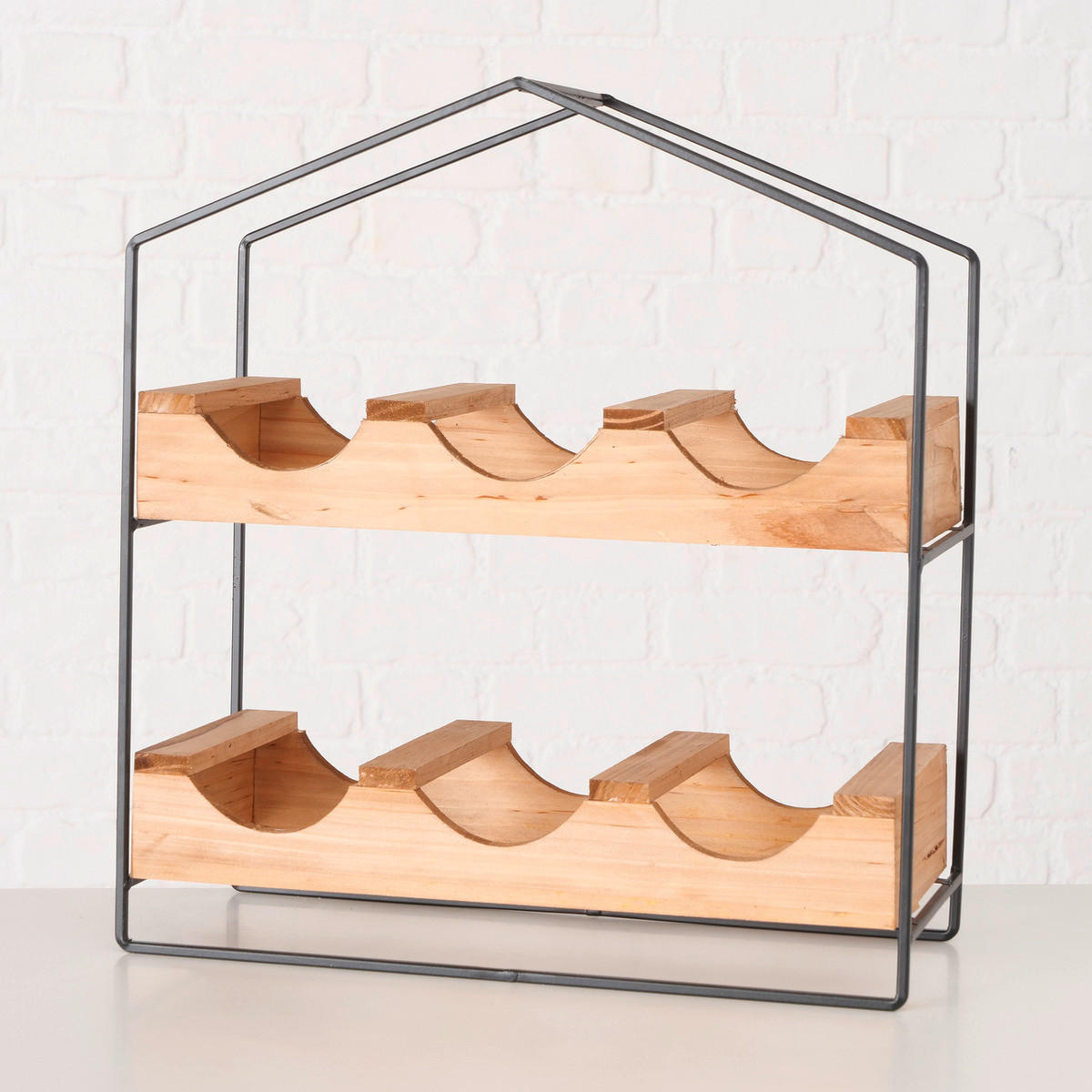 WEINREGAL  - Basics, Holz/Metall (35/15/38cm)