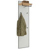 GARDEROBENPANEEL  in 42/170/27 cm  - Weiss/Eichefarben, Design, Glas/Holz (42/170/27cm) - Dieter Knoll
