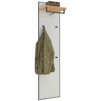 GARDEROBENPANEEL  in 42/170/27 cm  - Weiss/Eichefarben, Design, Glas/Holz (42/170/27cm) - Dieter Knoll