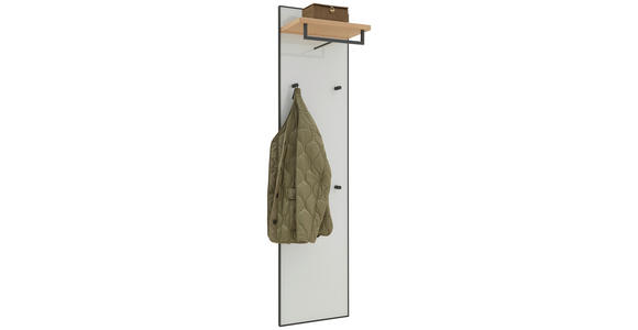 GARDEROBENPANEEL in 42/170/27 cm - Eichefarben/Weiß, Design, Glas/Holz (42/170/27cm) - Dieter Knoll