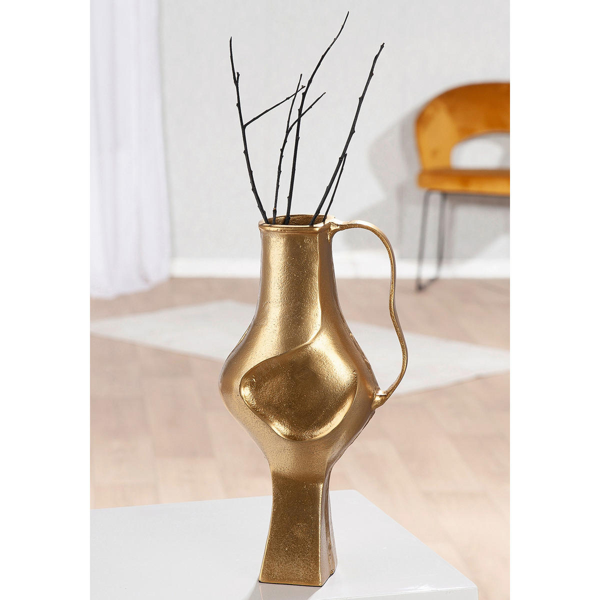 DEKOVASE  - Goldfarben, Basics, Metall (18/34/10cm)