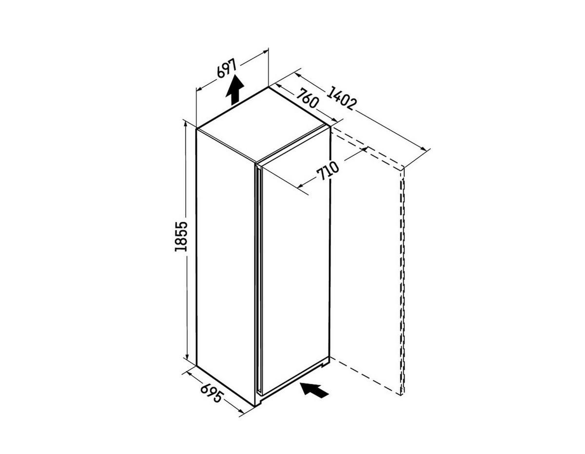 GEFRIERSCHRANK FNc 7227  - Weiß, Basics, Metall (69,7/185,5/76cm) - Liebherr