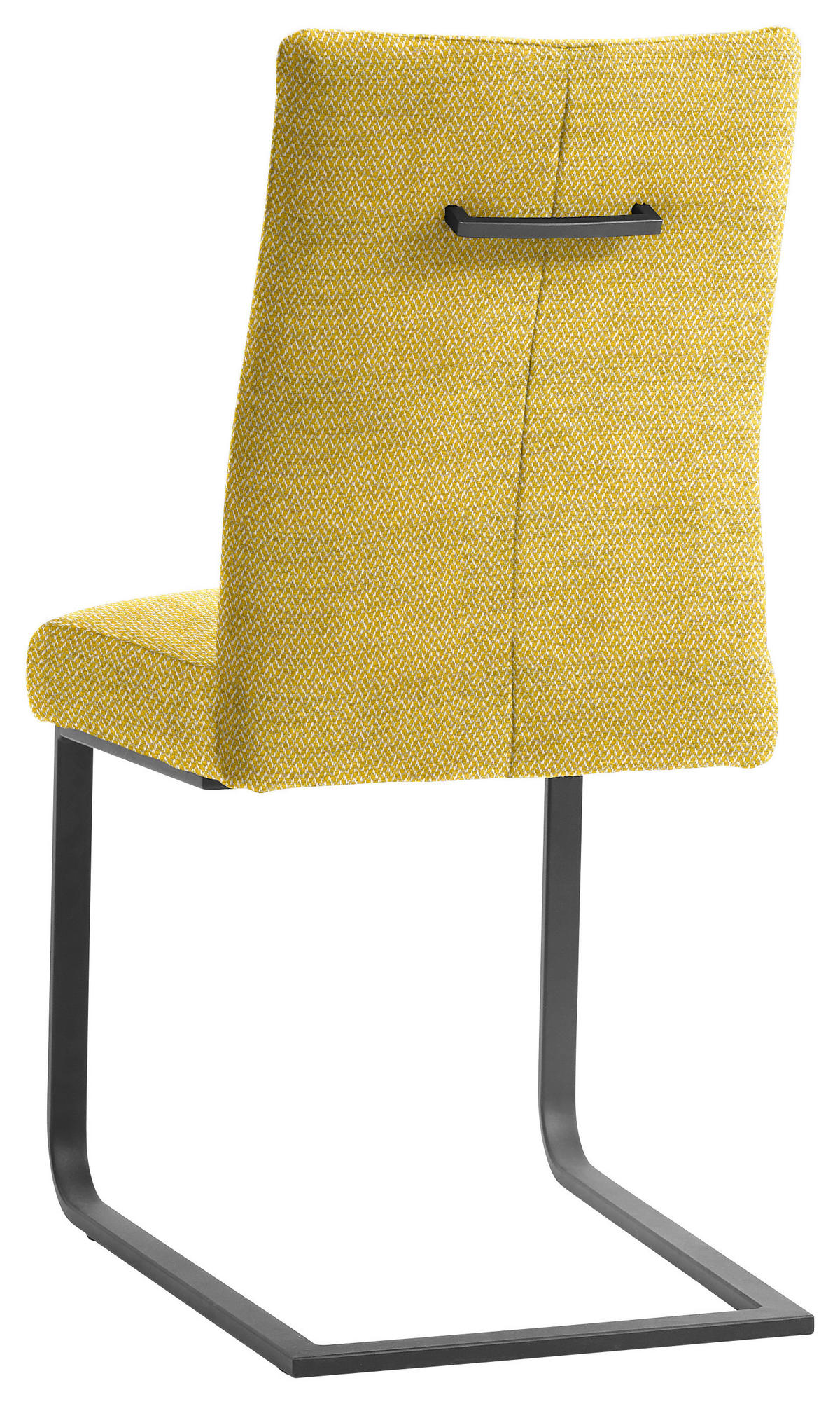 SCHWINGSTUHL  in Stahl Chenille  - Gelb/Schwarz, Design, Textil/Metall (47/93/58cm) - Dieter Knoll