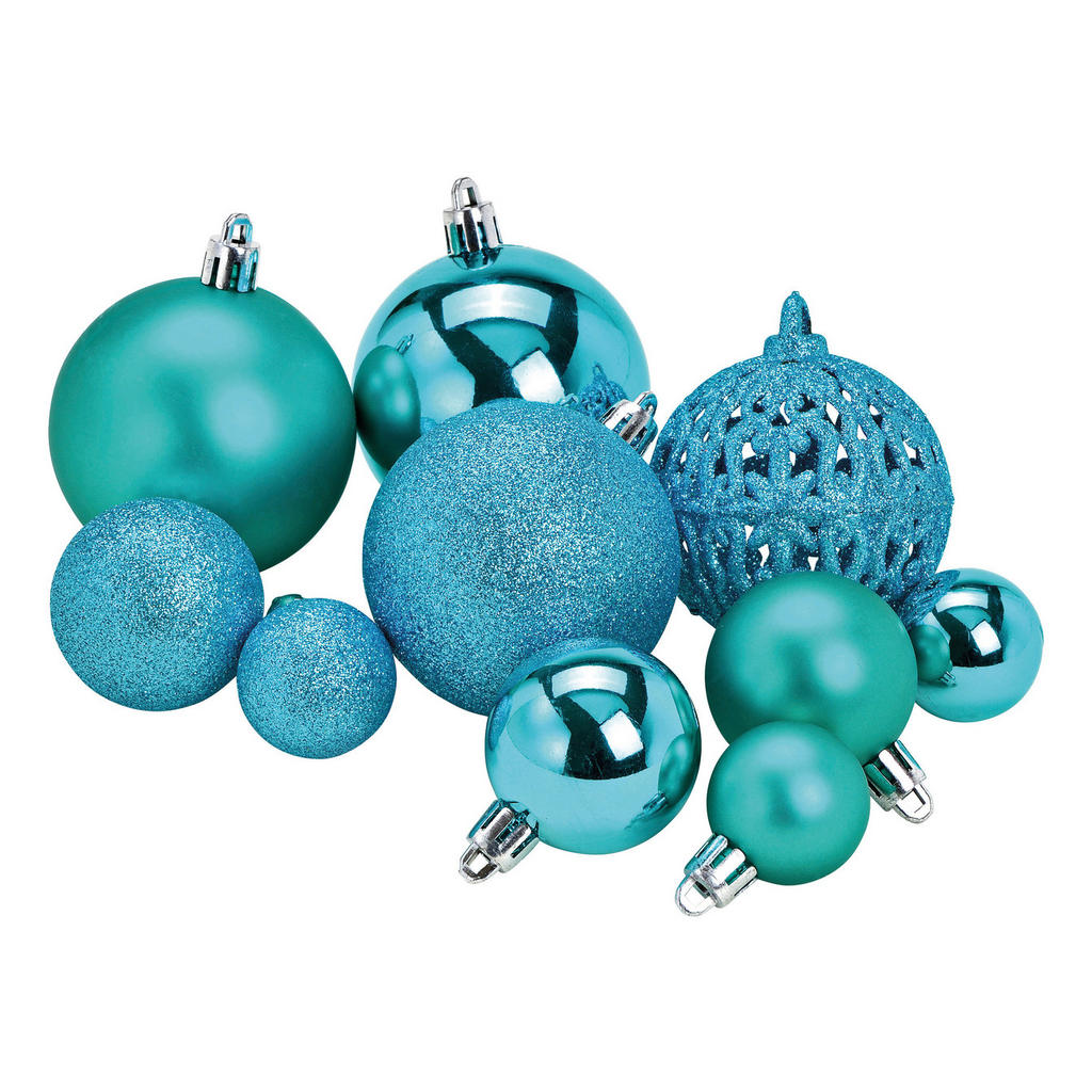Thumbnail - Christbaumkugel-Set, Blau, Kunststoff, 100-teilig, Dekoration, Weihnachtsdekoration, Weihnachtsbaumschmuck, Weihnachtsku...